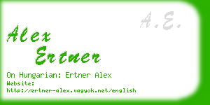 alex ertner business card